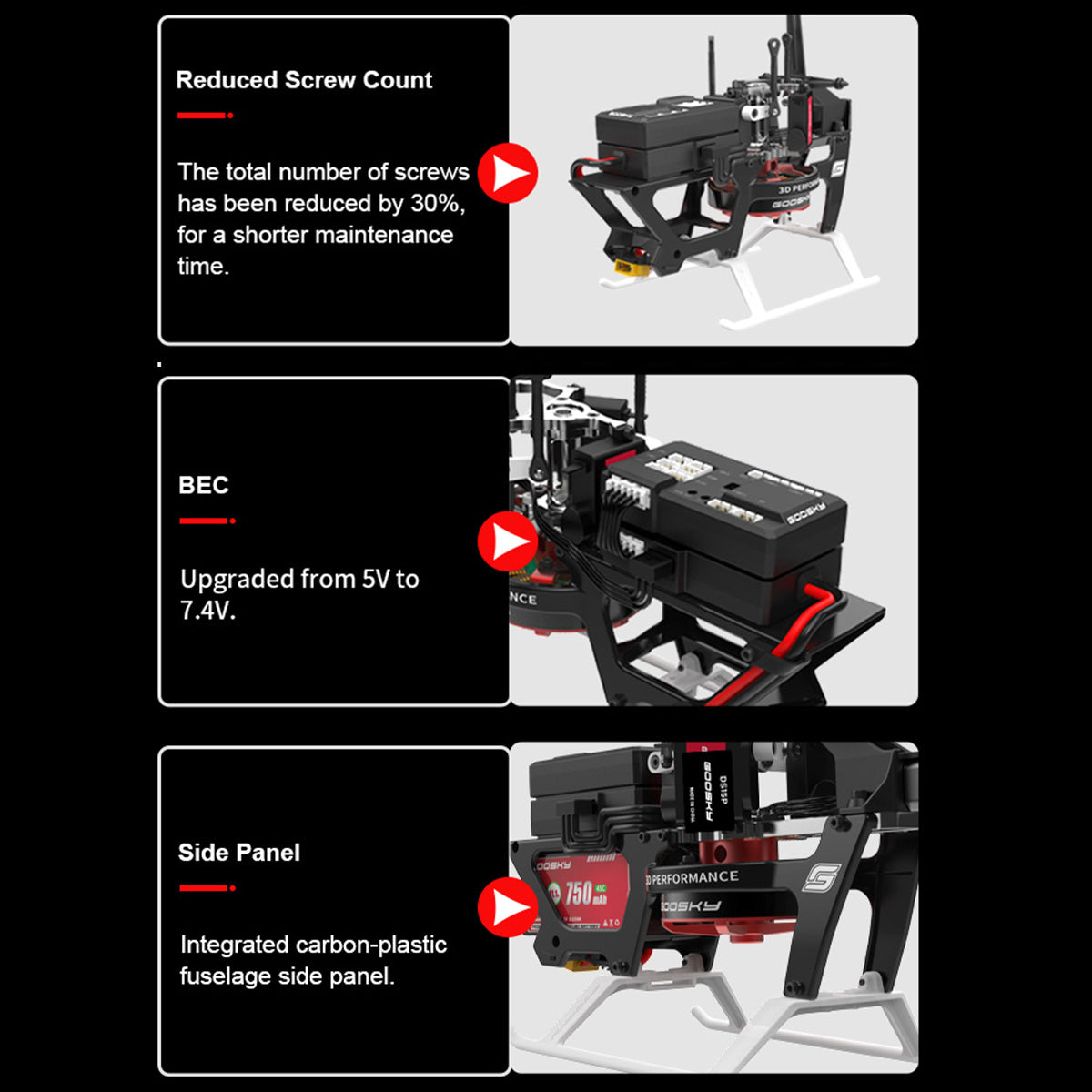 GOOSKY Legend S2 MAX 2.4G 6CH Dual Brushless 3D Stunt RC Helicopter