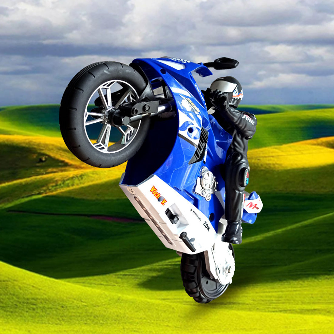 1/6 scale 2.4ghz rc dual-motor electric two-wheel self-balancing motorcycle model with six-axis gyroscope