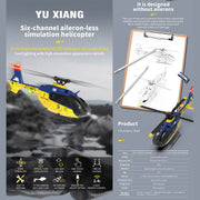 YU XIANG EC-135 RC Helicopter 1/36 2.4G 6CH Direct Drive Brushless Airplane Model with Cool lighting(RTF Version/Mode 1) - EngineDIY