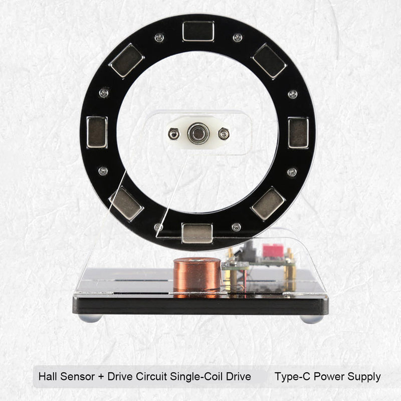 Small Hall Sensor Motor Model - Brushless Ferris Wheel Demonstrator, Bedini Style - Low Power Consumption High Speed Tech Desk Decor - EngineDIY