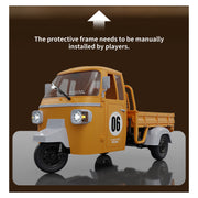 1/10 scale 2.4g full-proportional rc three-wheeler with realistic reverse sound, synchronized lights and adjustable gears