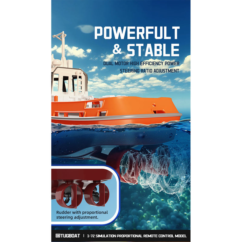 1/72 2.4ghz rc electric tugboat model rtr version