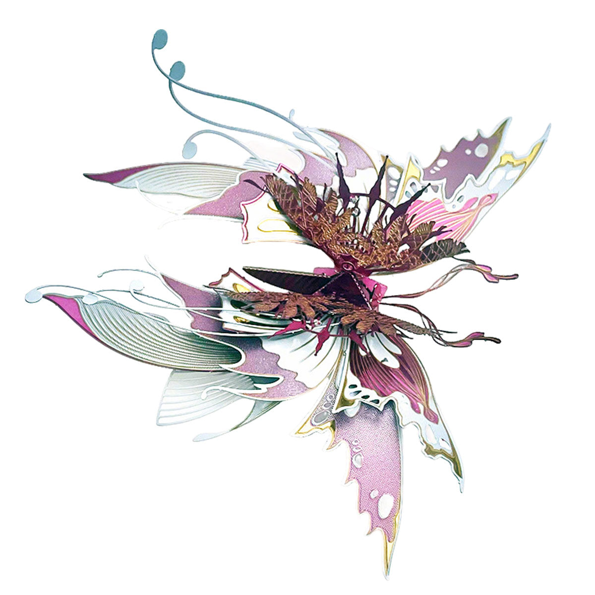 qianyudie 3d metal steampunk mechanical butterfly model kit