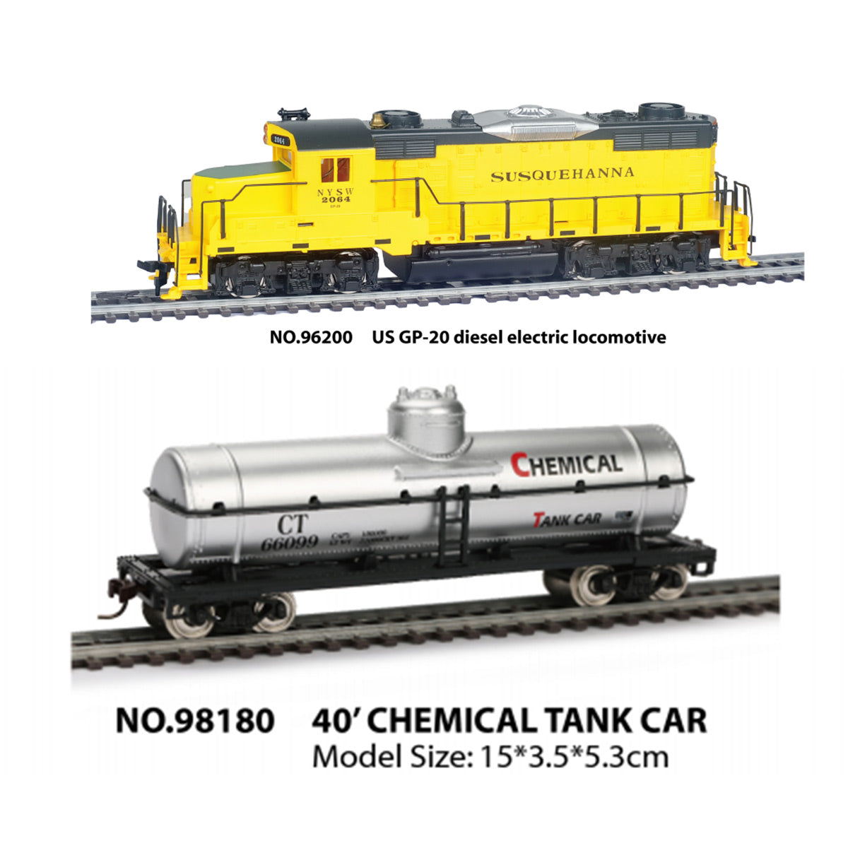 1/87 ho scale us up-20 diesel locomotive model train set