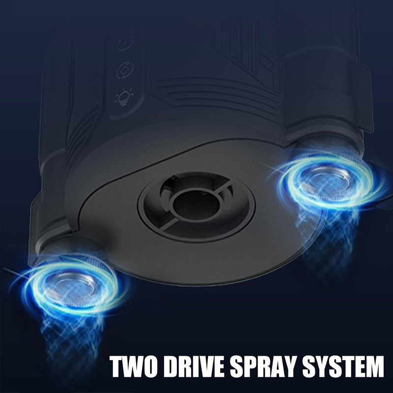 rocket-style desktop fan with dual mist spray &amp; rgb lights - ultra-quiet tech decor for office