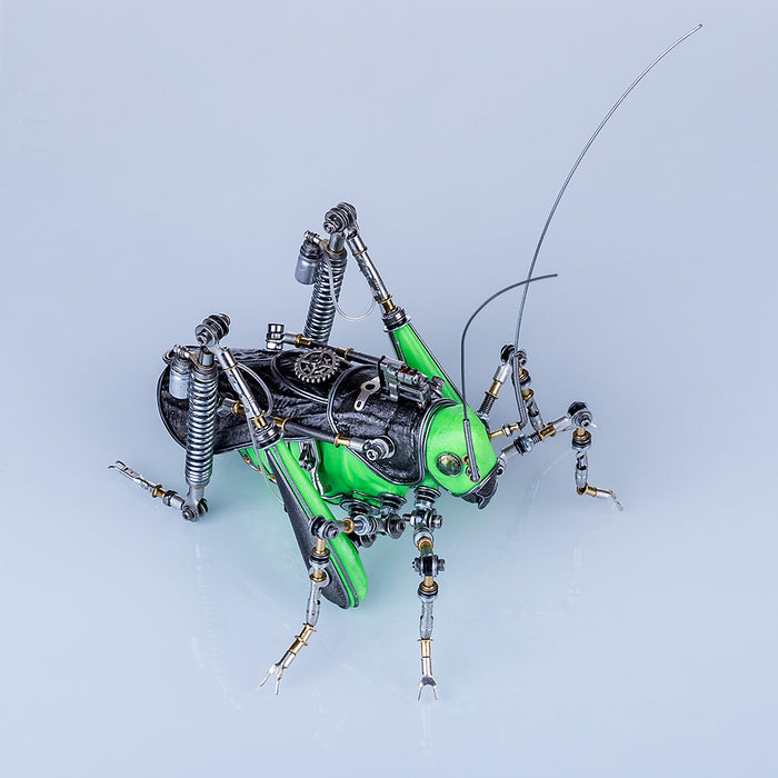 3D Metal Steampunk Craft Puzzle Mechanical Grasshopper Model DIY Assembly Animal Jigsaw Puzzle Kit Games Creative Gift