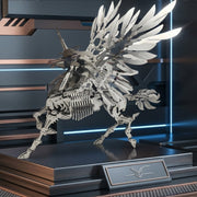 3d stainless steel mechanical unicorn diy assembly model kit, desktop decoration gift for adults and collectors