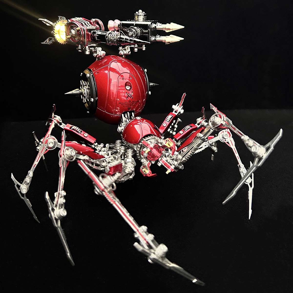 steampunk mechanical war spider 3d assembly model kit – build your own industrial arachnid artillery