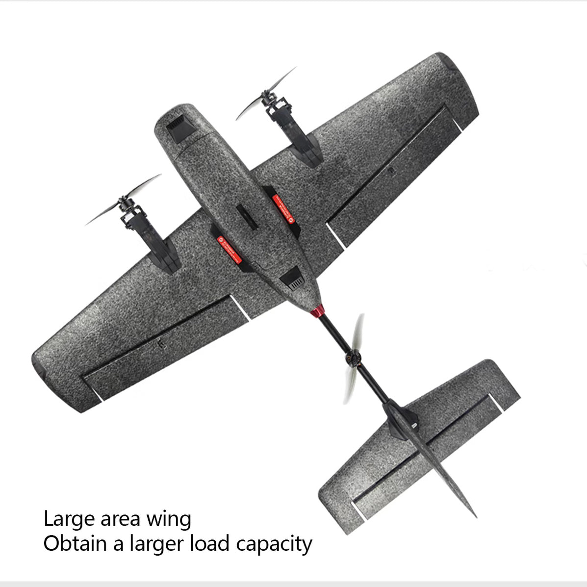 Avion RC Ranger T1 VTOL – Fixe, Décollage Vertical, Support FPV, Double Moteur – 120 Km/h – Modèle RTF