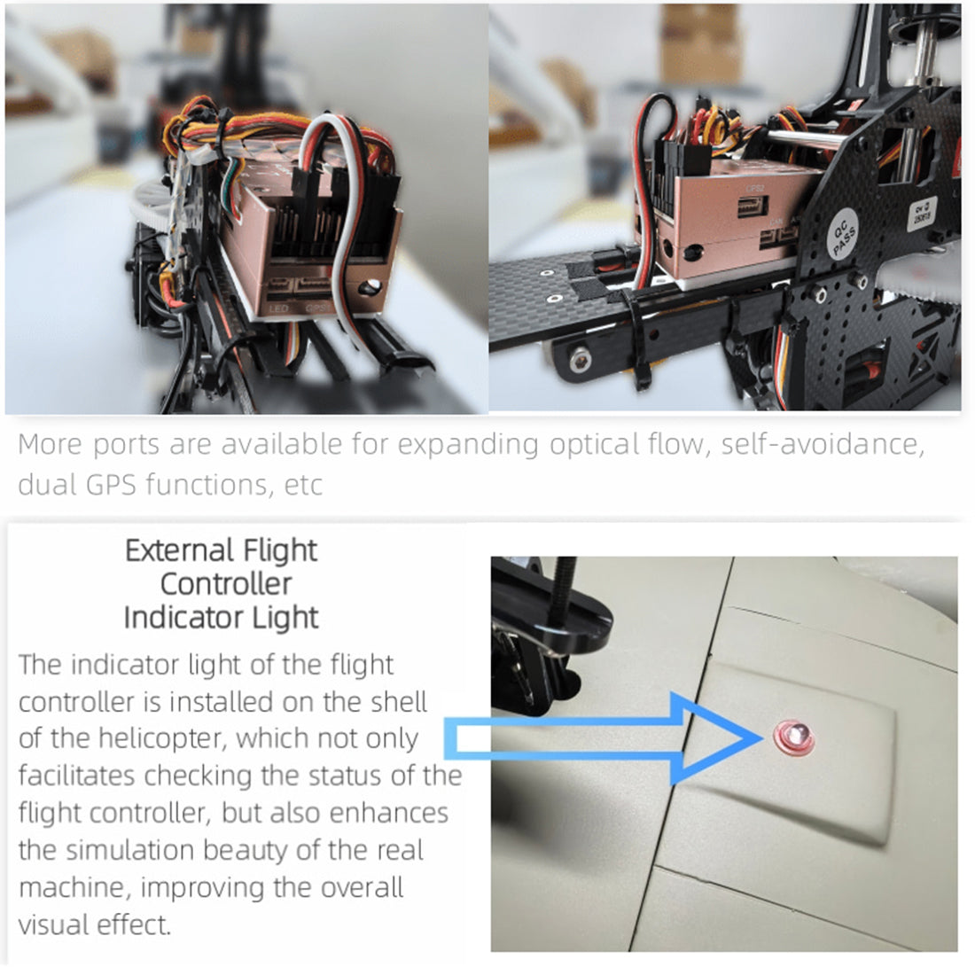 flishrc fl500 uh-1 huey 500-class 2.4g 6ch scale rc helicopter with l7 flight controller & 4-mode gps positioning
