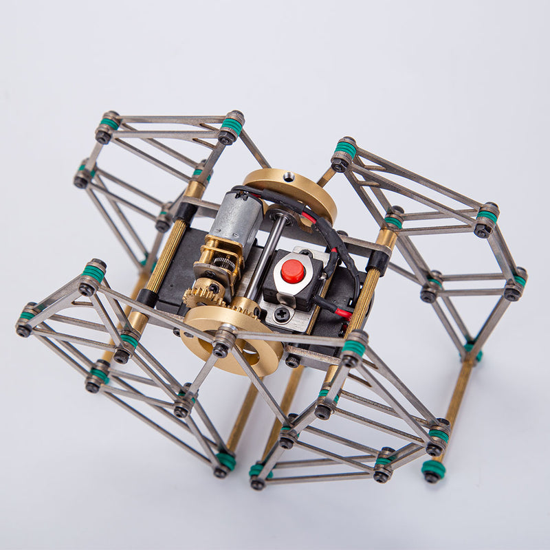 Mini Strandbeest Metal Mechanical Gear-Driven Walking Strandbeest Model with Stand Base for Experimental Science Demonstration - EngineDIY