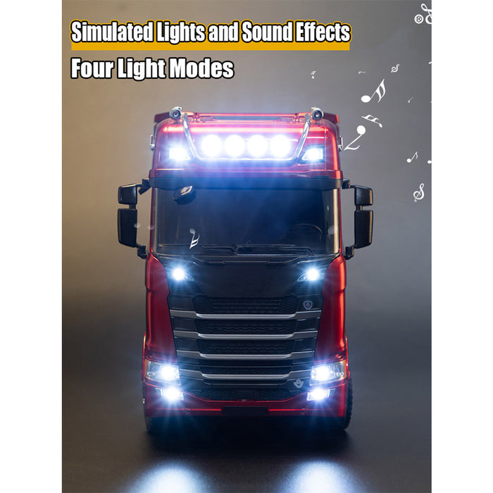 1/18 scale 6x4 770s heavy duty tractor truck - rc semi trailer model with rear wheel drive