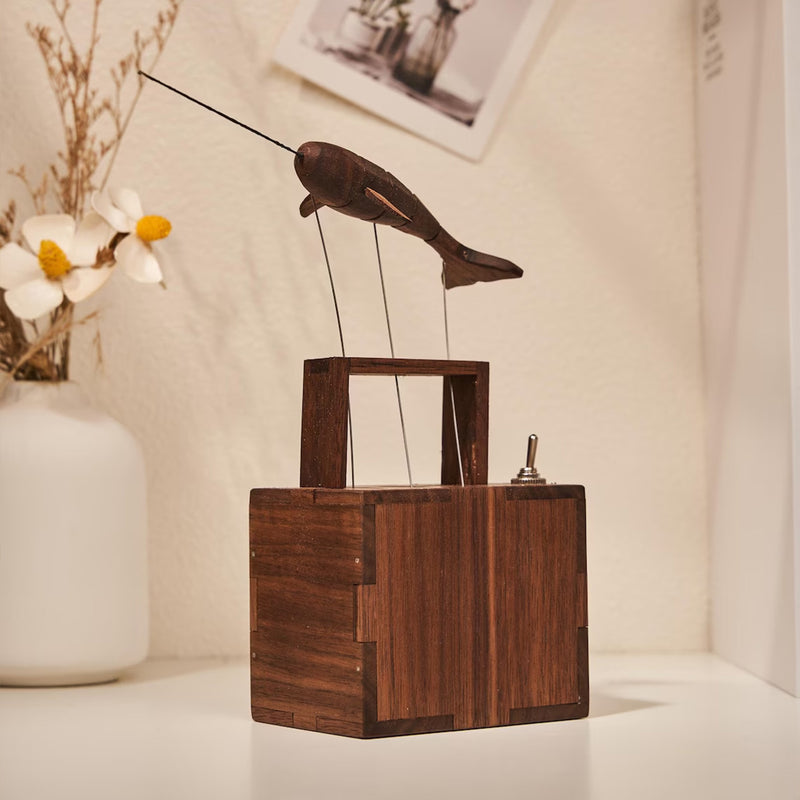 wooden whale music box dynamic model