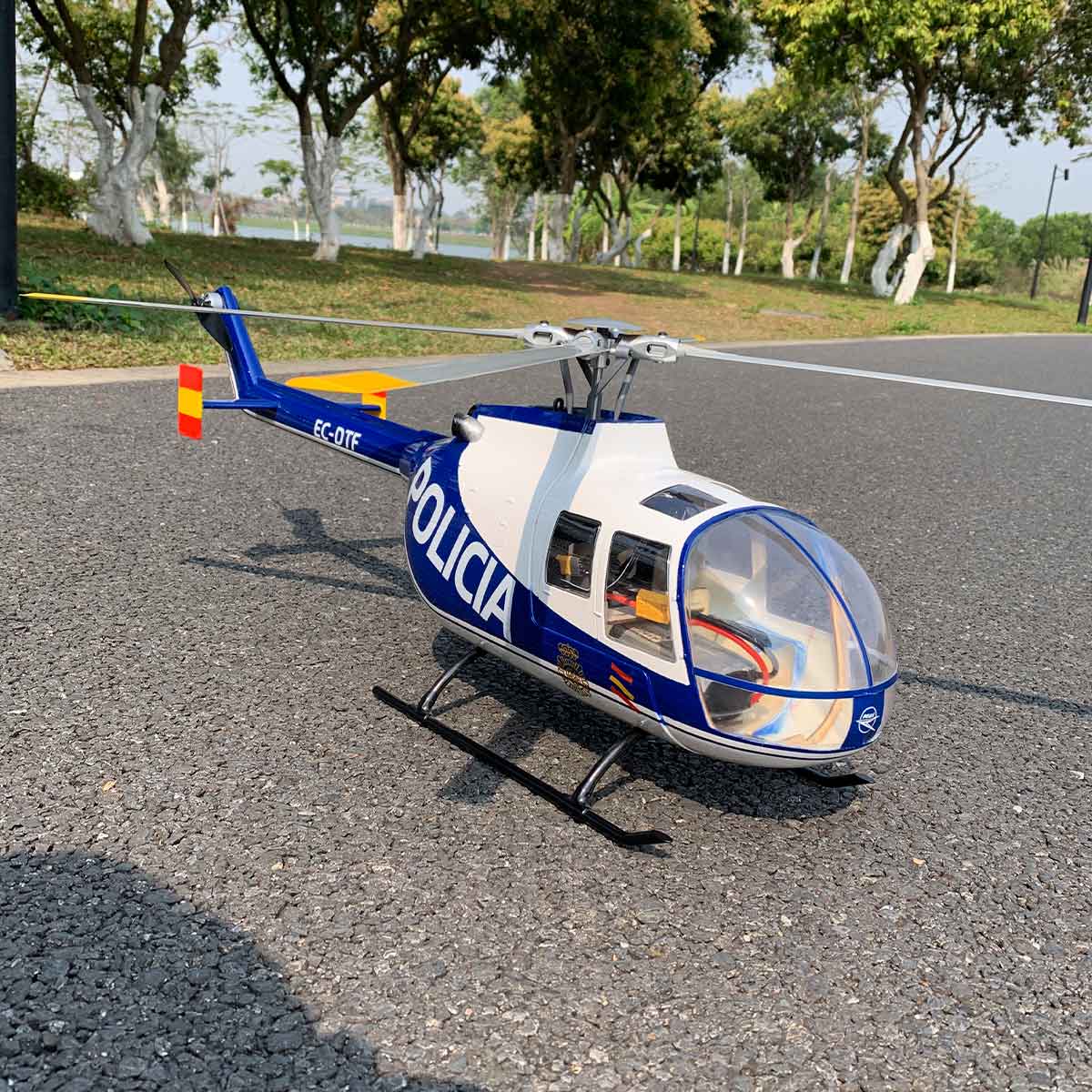 FLYWING BO105 470 Size 2.4G 6CH Military RC Helicopter With H1 Flight Controller,GPS and Adjustable Left/Right-Handed Controls