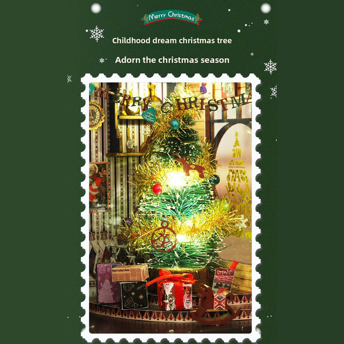 wooden christmas wonderland diy miniature house model kit