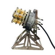 repurposed automotive ac compressor steampunk table lamp