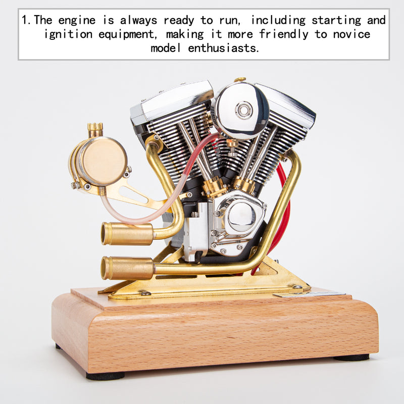 RETROL R33 Evolution 4.2CC Mini V2 Engine OHV V-Twin Motorcycle Engine Double-cylinder Four-stroke Gasoline Engine Internal Combustion Engine Model - EngineDIY