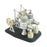 All Metal Beam Heat Engine Twin-Cylinder Stirling External Combustion Engine Gifts for Machine Enthusiasts(Kit Version)