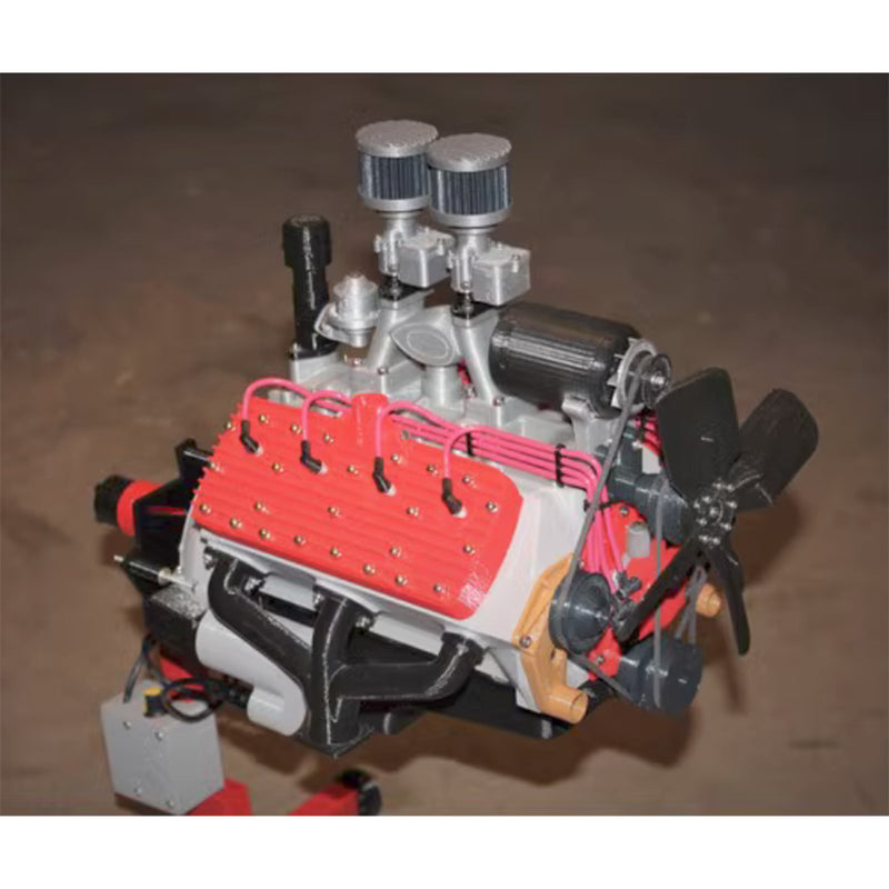 1/4 Scale Flathead V8 Engine Functional & Detachable FDM 3D Printed Engine Model Toy (Assembled Version) - EngineDIY
