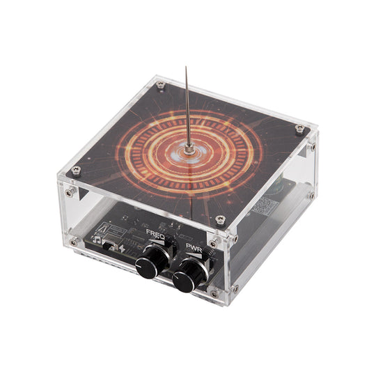 Enceinte plasma musicale Bluetooth à bobine Tesla avec arc long et double mode musical Bluetooth en forme de disque vinyle