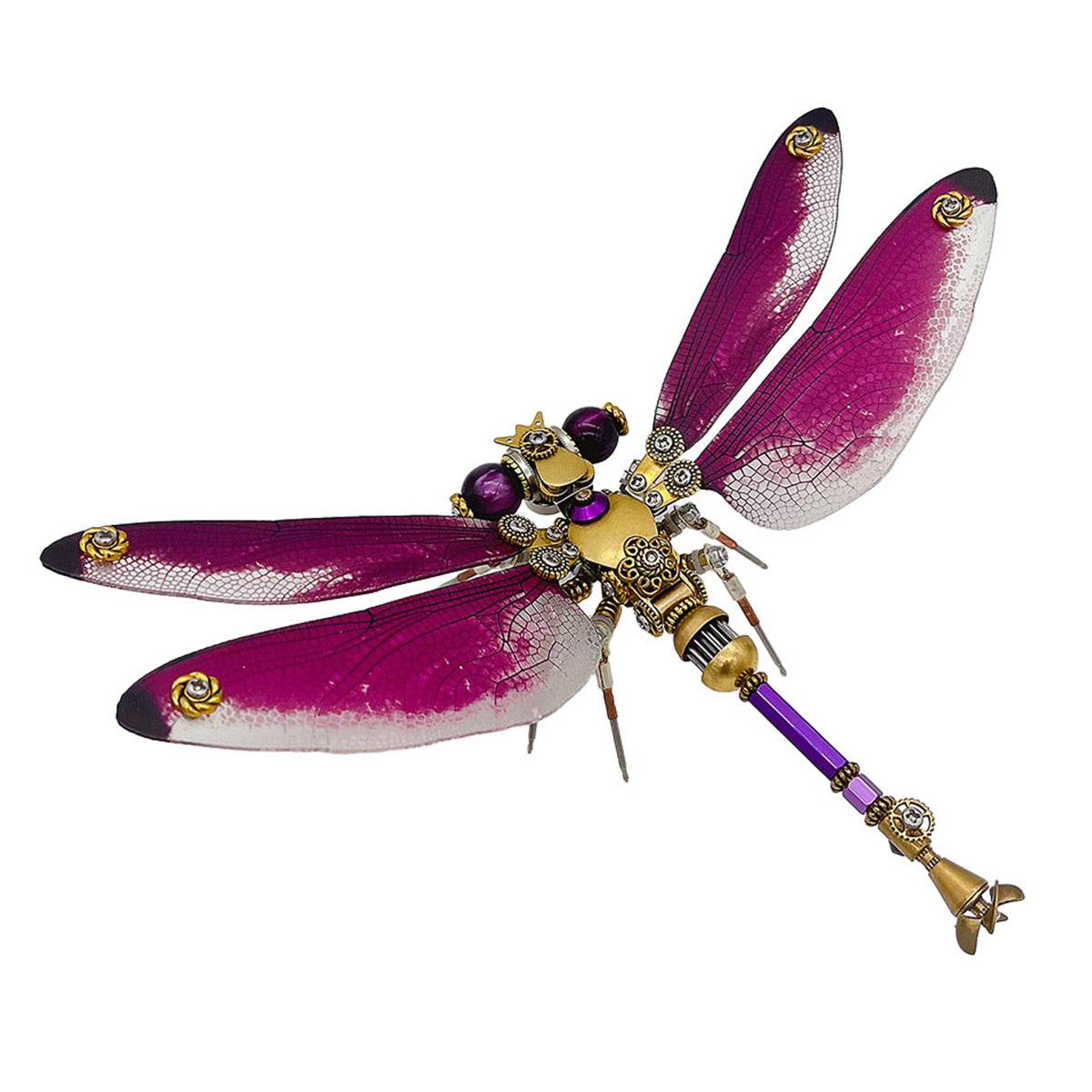 3D Metal Steampunk Insect Assembly Model Kit with Magnetic Display Base