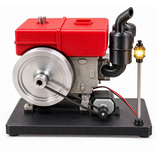 3d printed electric single cylinder diesel engine model for desktop display