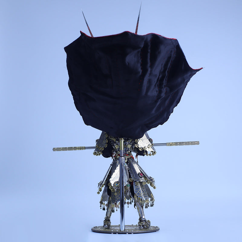 3d metal monkey king sun wukong mecha model kit, diy assembly collectible figure with cloak and staff, articulated desktop display for adults (2600+pcs)
