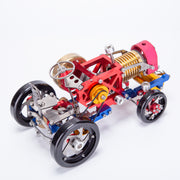Flame Eater Vacuum Engine Stirling Wheel Tractor Model Educational Mechanical Vehicle Artwork - EngineDIY