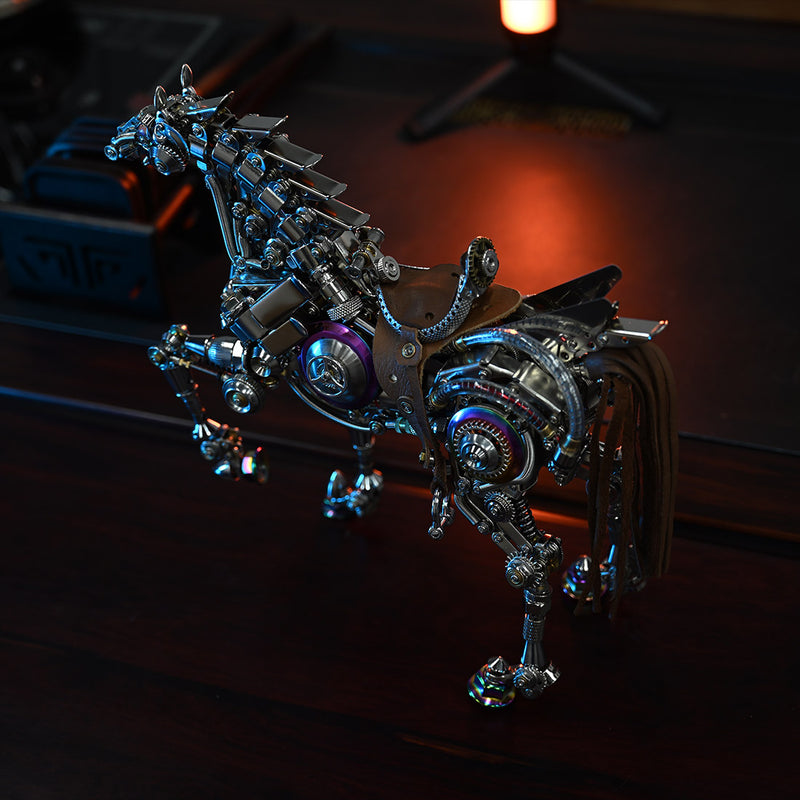 mechanical bionic horse 3d metal model kits diy 1500+pcs
