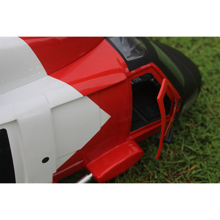 flishrc fl500 hh-60 jayhawk coast guard 500-class 2.4ghz 6ch scale rc helicopter with l7 flight controller, 4-mode gps positioning, realistic cockpit – rtf remote control helicopter