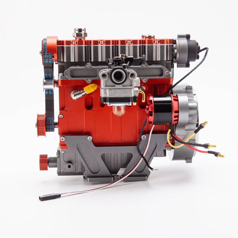 ENJOMOR GS-L4 36cc DOHC L4 Gasoline Engine with Starter Kit and Base - One Key Start - EngineDIY