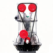 inline 6-cylinder engine model kit that works - build your own engine - transparent internal combustion engine diy assembly kit with motor drive, moving pistons and led effect