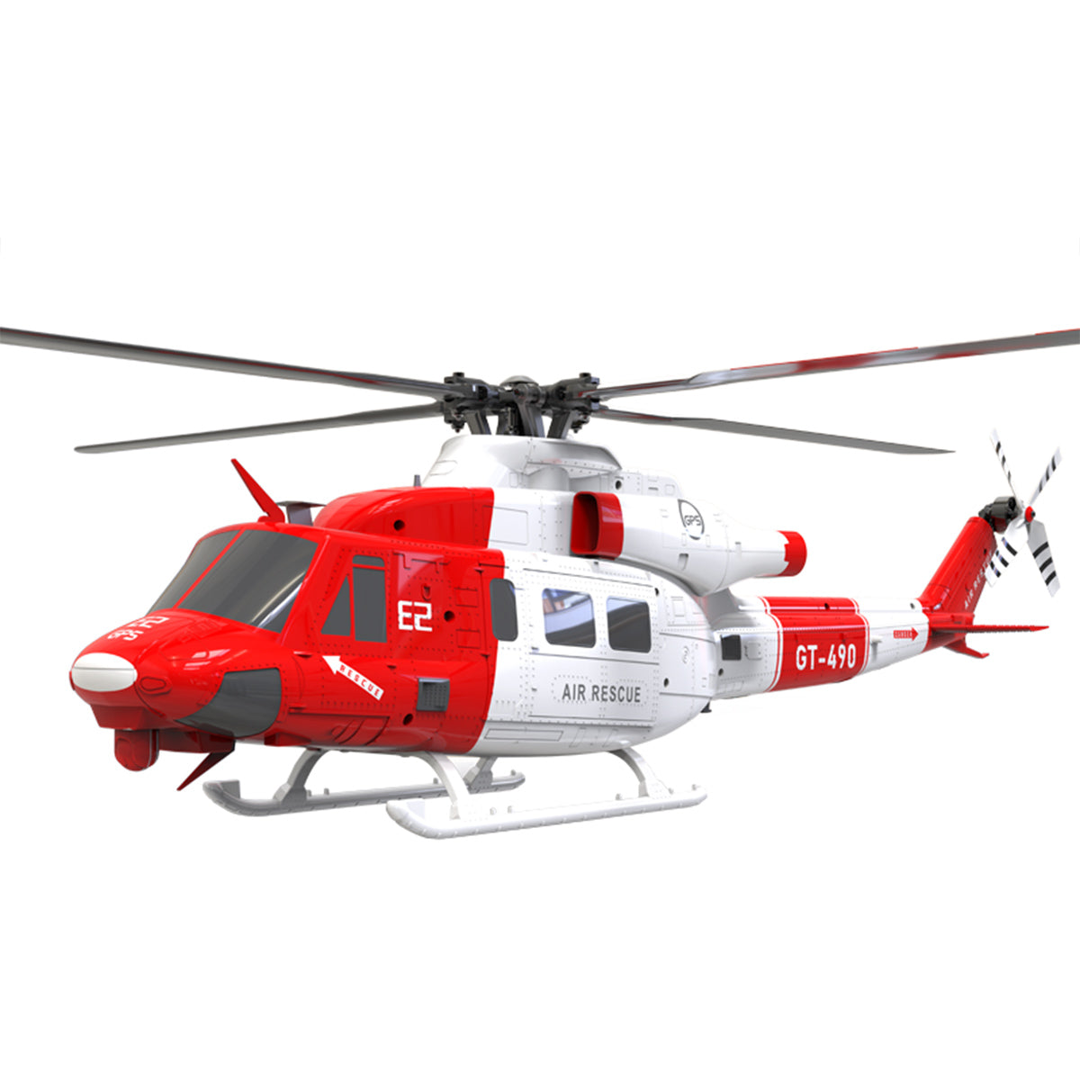 goosky e2 uh-1y 2.4g 6ch dual brushless direct drive rc rescue simulation helicopter model with lidar positioning