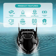 v803 rc bait boat - 4-compartment, dual antenna, 4 fishing zones, 200 waypoints
