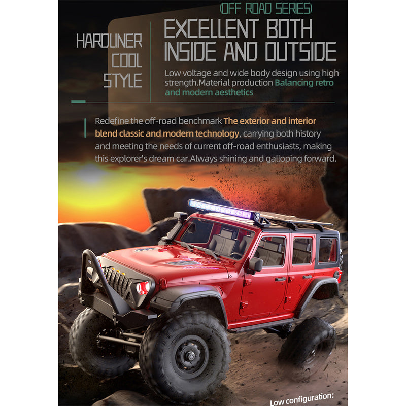 1/16 scale full-proportional rc crawler  - entry-level performance, high-detail design