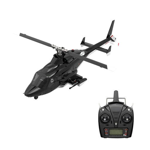 yuxiang f02-v 1/34 scale airwolf rc helicopter 2.4g 6ch 3d/6g flybarless helicopter rtf with lights, brushless motor, gyro stabilization