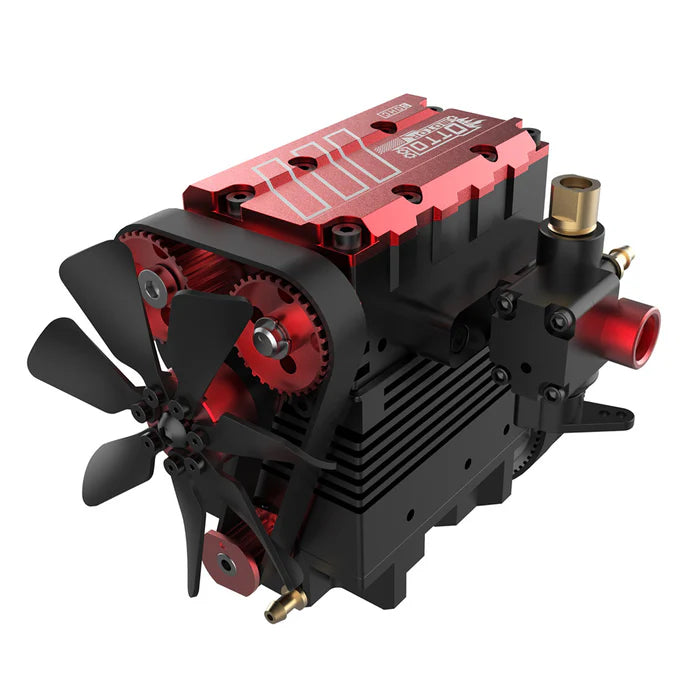 SEMTO ENGINE ST-NF2 7cc SOHC Inline 2 Cylinders 4 Stroke Air Cooled Nitro Engine Model Kit