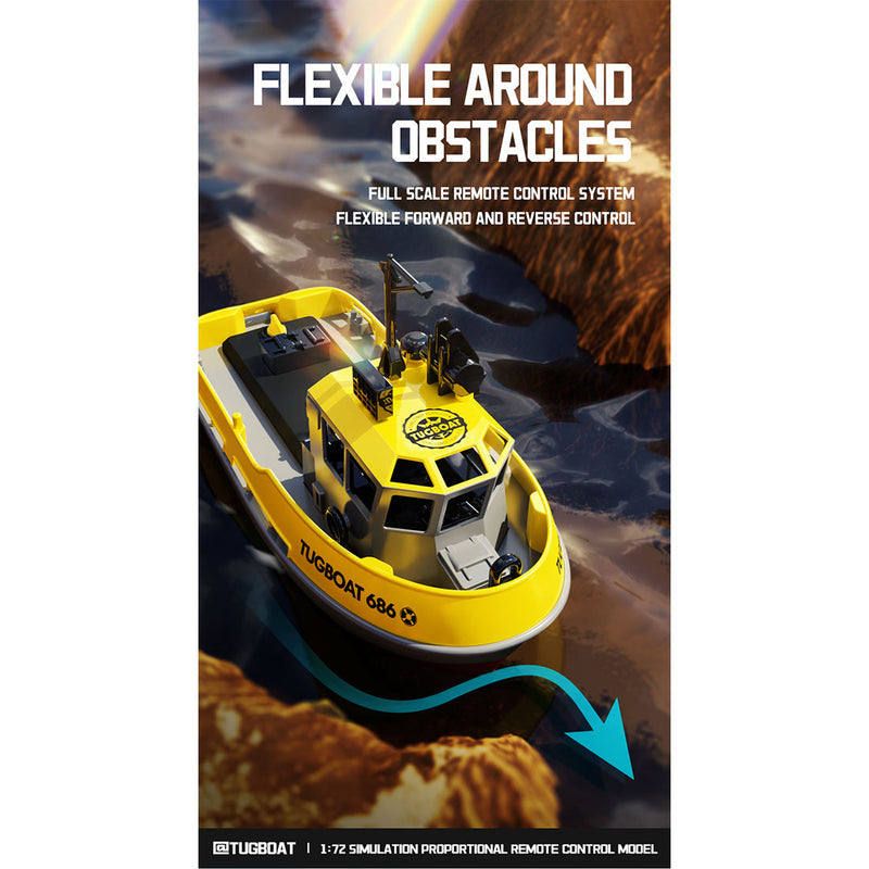 1/72 2.4ghz rc electric tugboat model rtr version