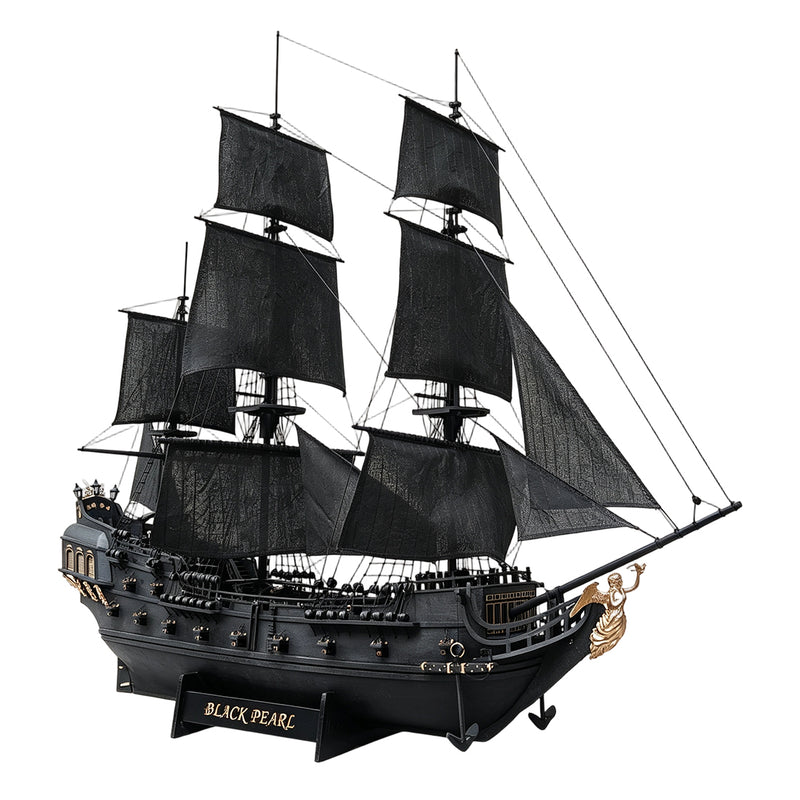 1/50 scale black pearl wooden pirate ship model kit