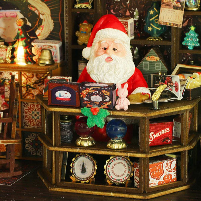 wooden christmas wonderland diy miniature house model kit