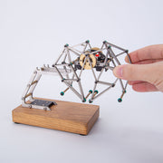 Mini Strandbeest Metal Mechanical Gear-Driven Walking Strandbeest Model with Stand Base for Experimental Science Demonstration - EngineDIY