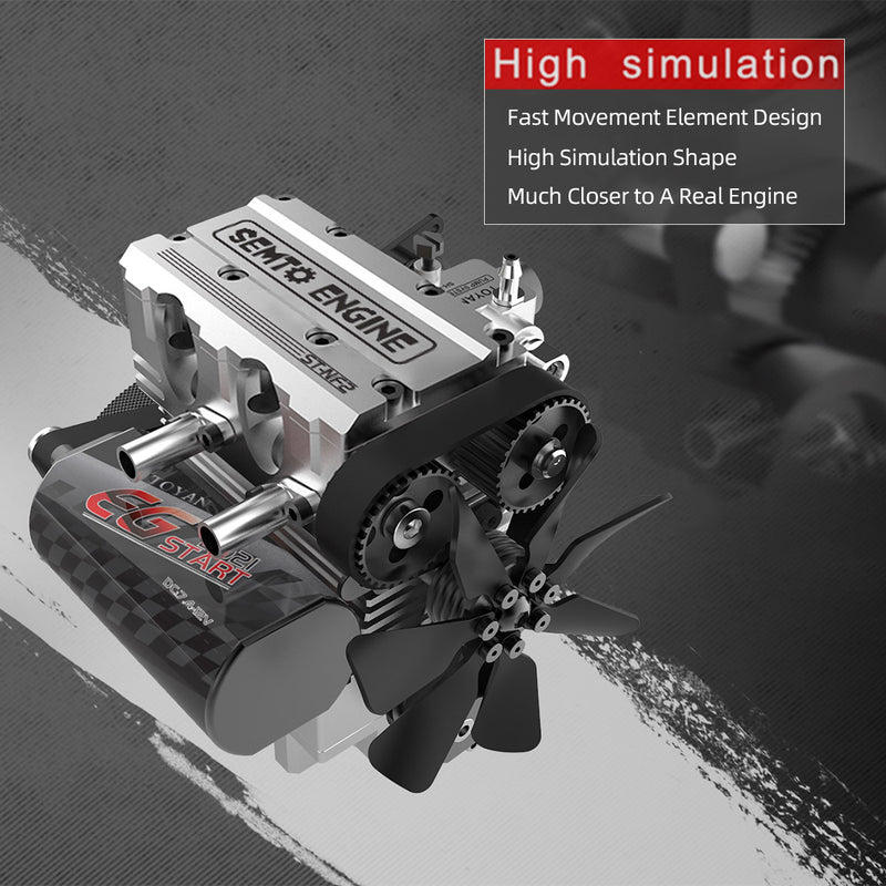 XKlemBauklode SEMTO Engine ST-NF2 Modèle de moteur 7,0 cm³, en métal, double cylindre, quatre temps, refroidi par air, Nitro, pour les amateurs de moteurs, cadeau pour adultes, rouge XKlemBauklode SEMTO Engine ST-NF2 Modèle de moteur 7,0 cm³, en métal, double cylindre, quatre temps, refroidi par air, Nitro, pour les amateurs de moteurs, cadeau pour adultes, rouge