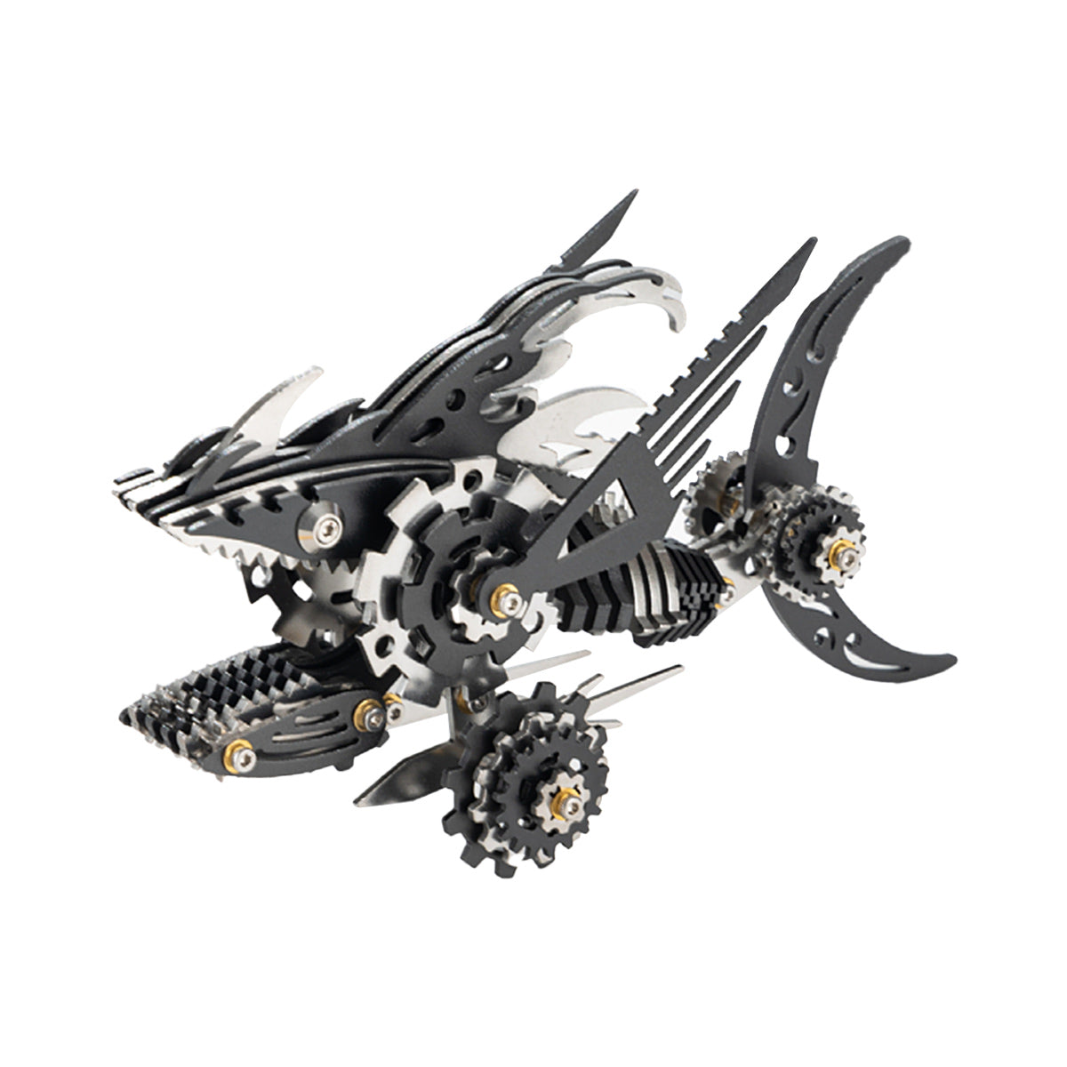 3D Metal Mechanical Sawtooth Shark Assembly Model Kit