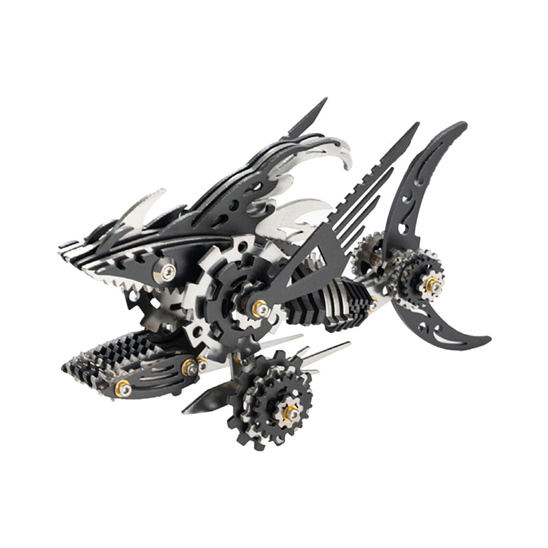 3D Metal Mechanical Sawtooth Shark Assembly Model Kit - EngineDIY