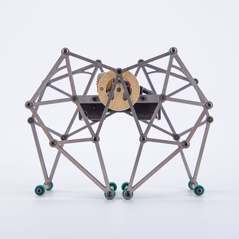 Mini Strandbeest Metal Mechanical Gear-Driven Walking Strandbeest Model with Stand Base for Experimental Science Demonstration - EngineDIY