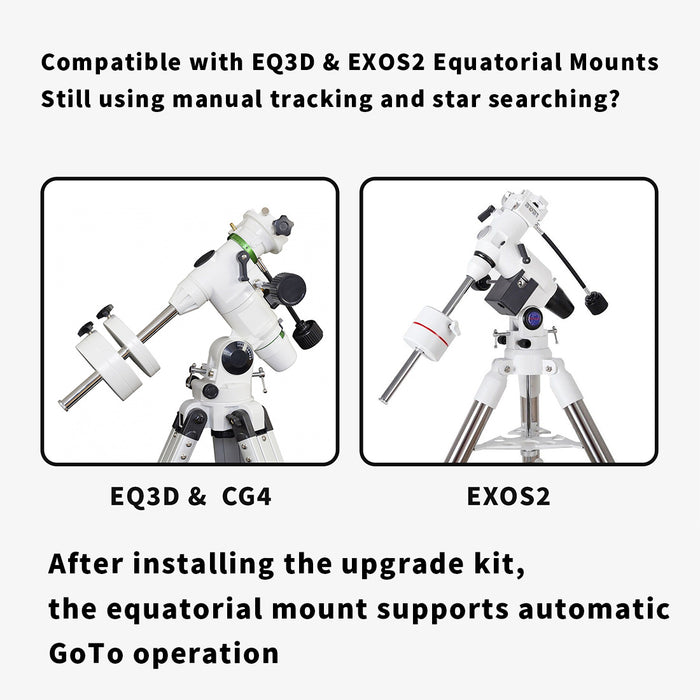 ONSTEP Auto GOTO Upgrade Kit PRO+, 12V DC 5.5×2.1 Input, Comaptible with EO3D/EXOS2 Equitorial Mount - EngineDIY