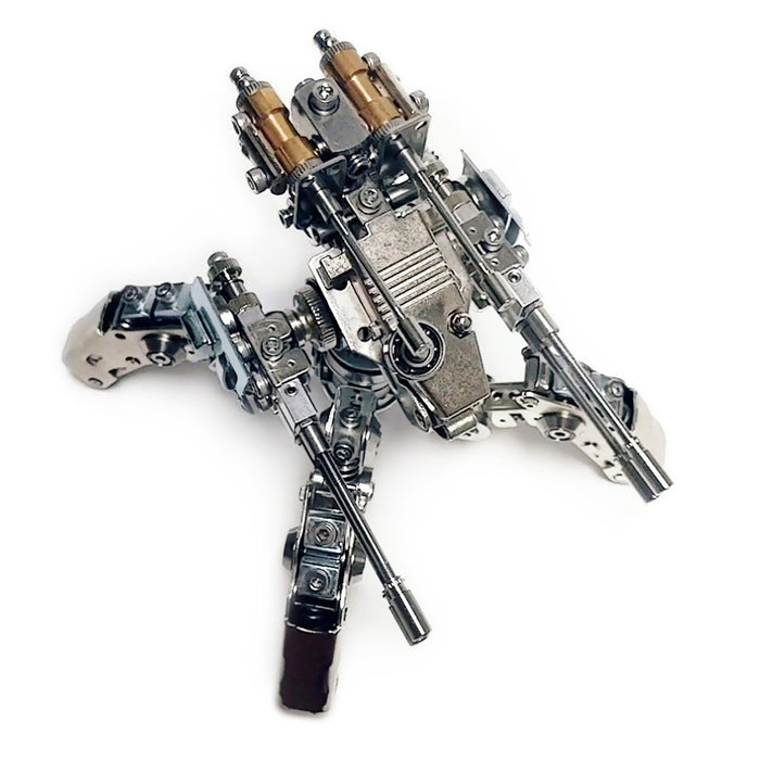 3d metal quadruped mecha model kit, creative collectible display (410pcs)