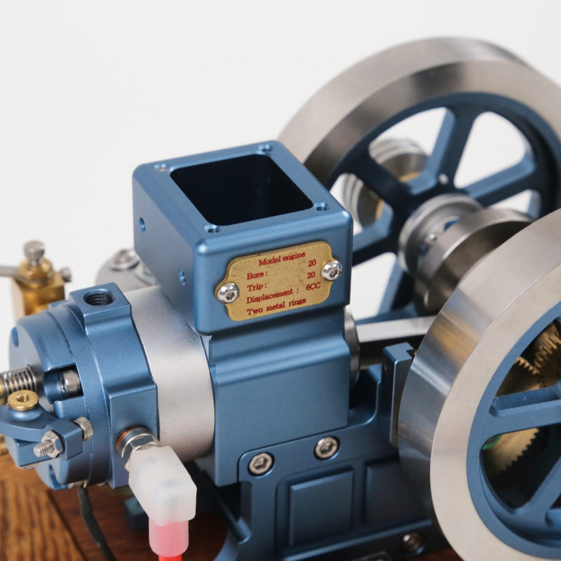 ENJOMOR Antique Working 4-Stroke Internal Combustion Gas Engine Model Horizontal Stationary Engine with Evaporative Water Cooling System
