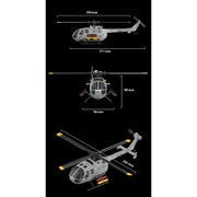 rc era c186s bo105 1/48 scale 2.4g 6ch single-rotor flybarless realistic intelligent rc helicopter model with barometric altitude hold, optical flow positioning, one-key tol & missile mounting rack (rtf)