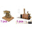 3.7CC Retro Vertical 2-cylinder Reciprocating Double-acting Model Steam Engine with 200ml Steam Boiler